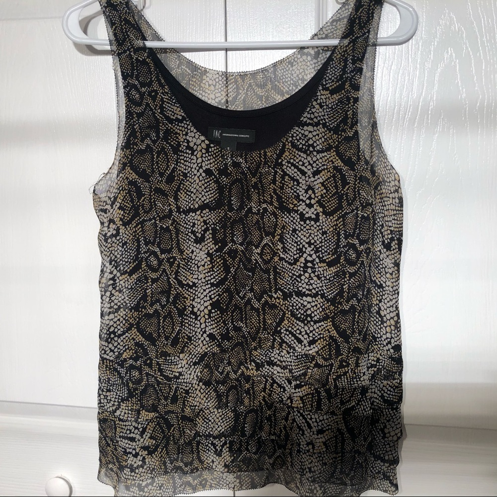 INC international concepts snake print blouse
